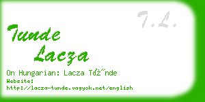 tunde lacza business card